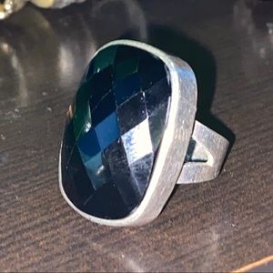 Large Onyx Sterling Silver Ring
